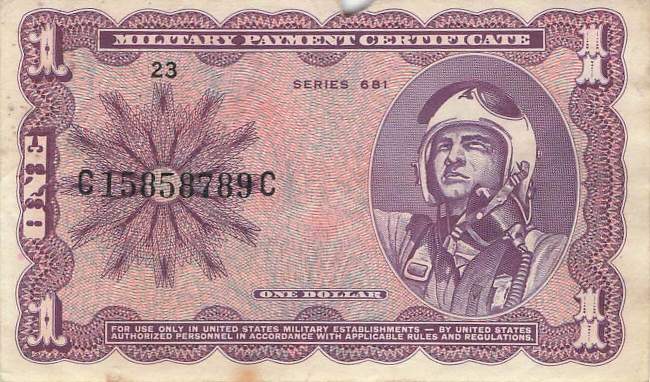 USA MPC Series 681 p.M79 1 Dollar 1969 F-